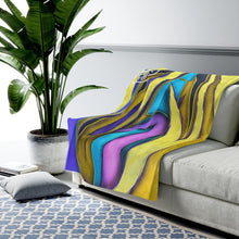 Load image into Gallery viewer, Lemon Drop Velveteen Plush Blanket
