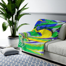 Load image into Gallery viewer, Color of Money Velveteen Plush Blanket
