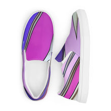 Load image into Gallery viewer, Lavender Lotus Men’s slip-on shoes
